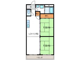 岐阜県岐阜市西鶉6【マンション】の間取り