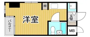 夙川羽衣町パークハイム2【4階】の間取り