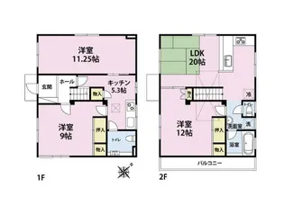 埼玉県坂戸市鶴舞4【一戸建】の間取り