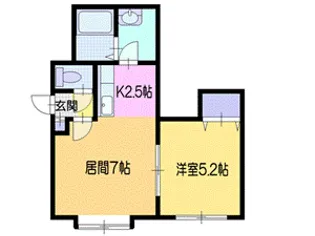 AREX(アレックス)小樽【2階】の間取り