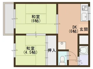 大阪府大阪市住之江区北島3【アパート】の間取り
