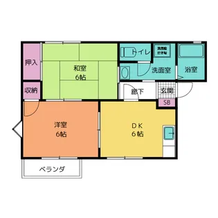 ファミール渋川【2階】の間取り