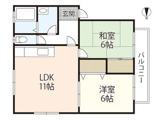 メゾン西口【2階】の間取り