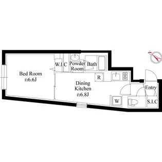 グローリオシェルト大崎【2階】の間取り