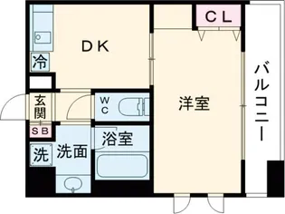 プレジール三ノ宮【6階】の間取り