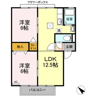 サンフェリカ茶畑 B【2階】の間取り