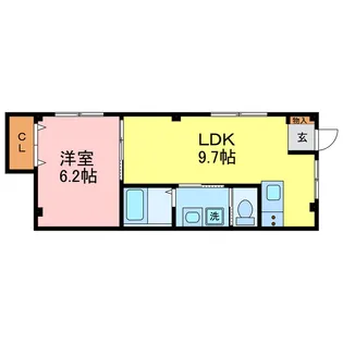SJS浜大津【2階】の間取り