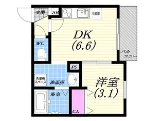 ココングランジュール芦屋西2【3階】の間取り