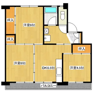 ビレッジハウス吉井 1号棟【2階】の間取り