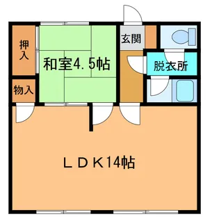 ハイム中田【2階】の間取り