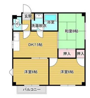 深山マンション【3階】の間取り