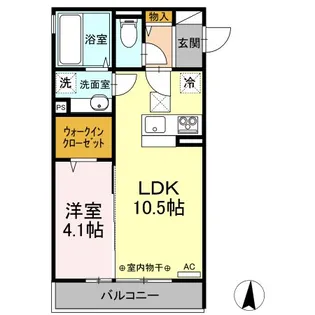 茨城県古河市雷電町【アパート】の間取り