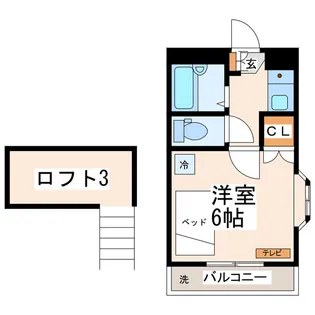 KUROKAMIIIレジデンス【2階】の間取り