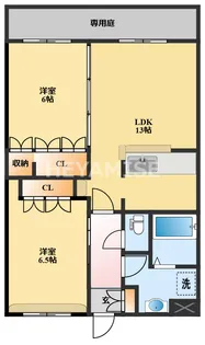 クローバーB棟【1階】の間取り