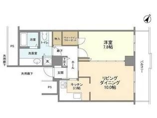 1LDKの間取り画像