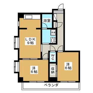 第3たわわハイツ【2階】の間取り