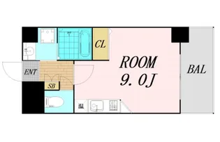 アクアプレイス梅田【10階】の間取り