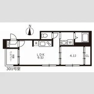 ハーモニー高畑ザレジデンス【3階】の間取り