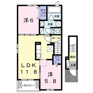 リジェール【2階】の間取り