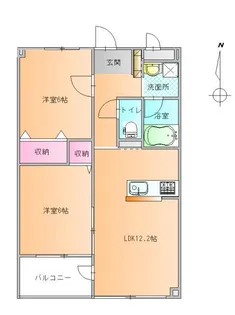 あこやペアシティーIII【2階】の間取り