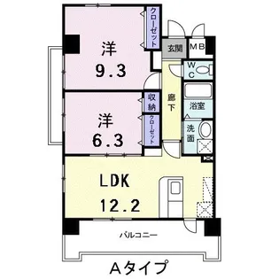 ヒルズ天神【2階】の間取り