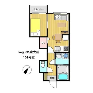 福岡県福岡市東区下原1【アパート】の間取り