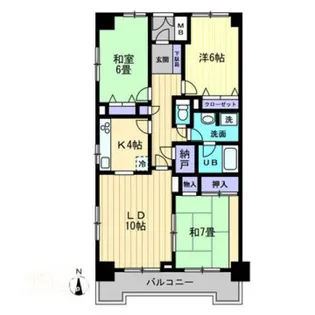 パシフィック花ノ宮【5階】の間取り