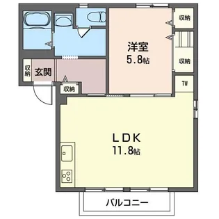 ディアス諏訪 A【2階】の間取り
