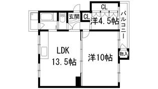 東仁川団地2号棟【2階】の間取り