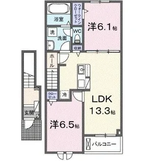 アールスコート【2階】の間取り