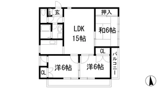 グランドール石橋【1階】の間取り