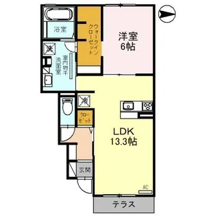 大阪府東大阪市南四条町【アパート】の間取り