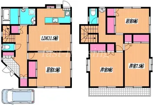 東京都練馬区関町南2【一戸建】の間取り