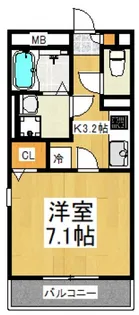 ベルシティ秋津【2階】の間取り