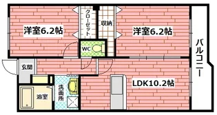 ヌーヴェル・ブリーゼ【1階】の間取り