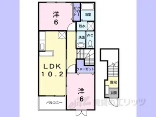 ノースリバー【2階】の間取り