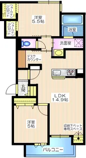 神奈川県横浜市保土ヶ谷区月見台【マンション】の間取り