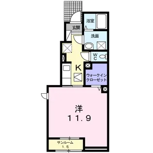 レジデンス ル・アンジュ【1階】の間取り