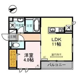 セジュールビブロ【2階】の間取り