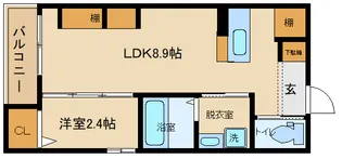 エヌエムキャトフヴァンセット【2階】の間取り