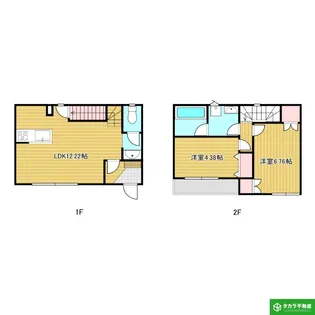 2LDKの間取り画像