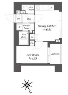 ブランシエスタ品川大井町パークエッジ【3階】の間取り