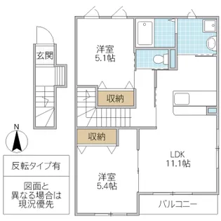 茨城県水戸市千波町【アパート】の間取り