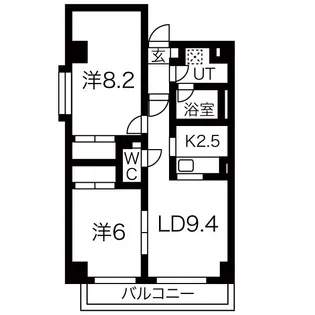パークいなづみ【6階】の間取り