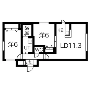 ガーデン琴似【3階】の間取り