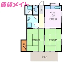 須藤ハイツ南棟【1階】の間取り