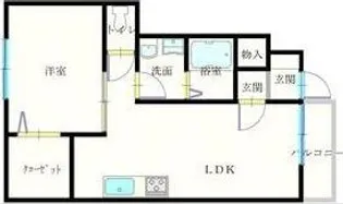 パルミラ弐番館【1階】の間取り