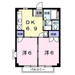 メゾンくぼた【1階】の間取り