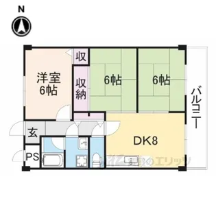 ネストクレール【2階】の間取り