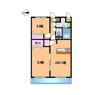 リュミエール上里【3階】の間取り
